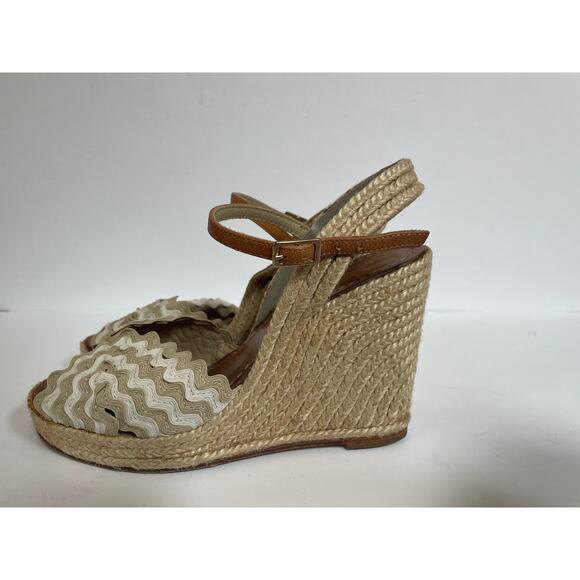 Kate Spade Wedge  Espadrille Sandal Size 7 Made in Spain - Picture 1 of 8
